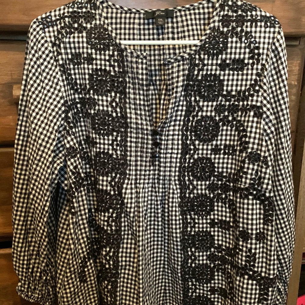J. crew Waffle Blouse